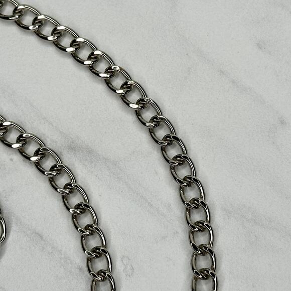 Silver Tone Chain Link Purse Handbag Bag Replacement Strap - Picture 5 of 13